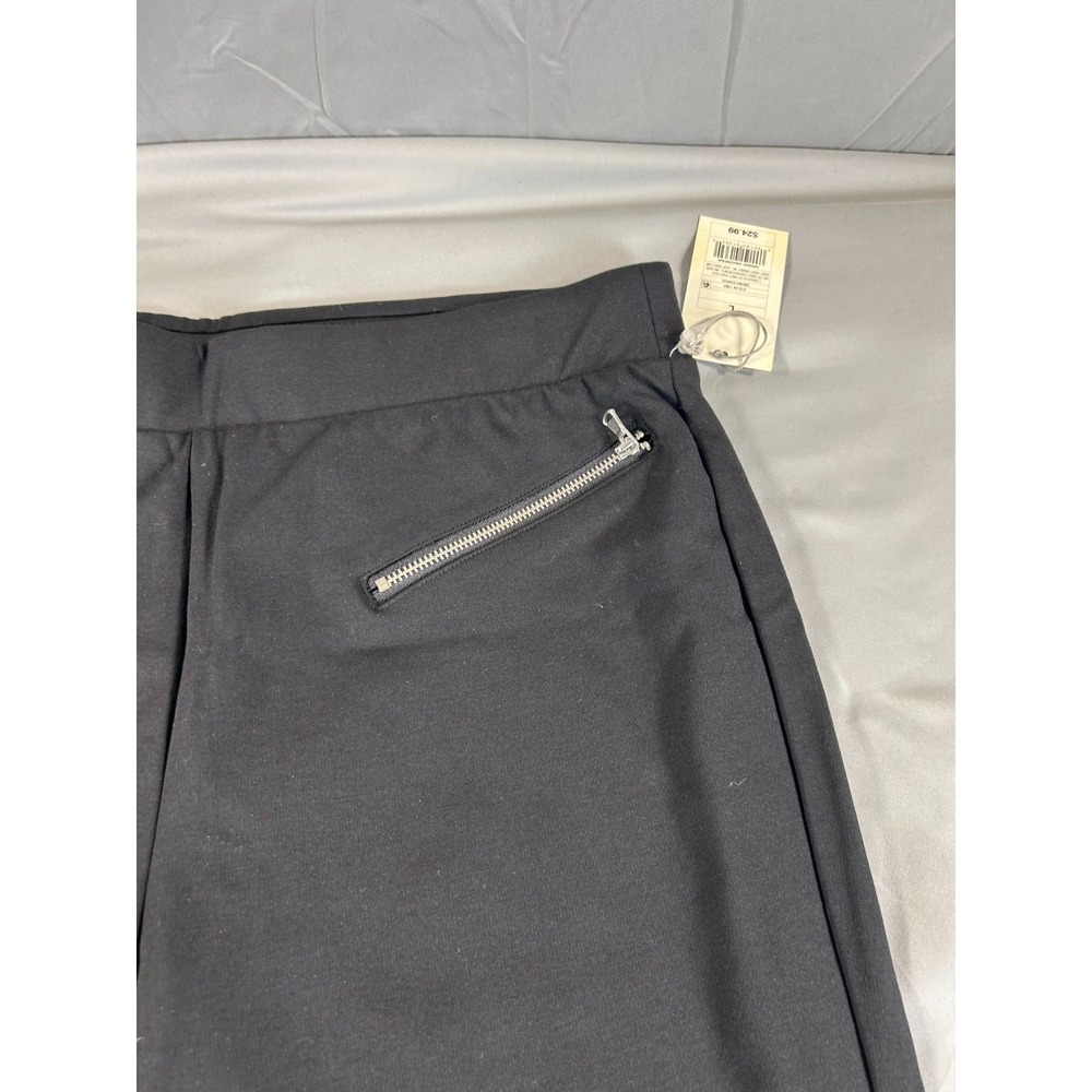 A New Day Women Large Skinny Pants Black High Rise Stretch Slim Fit Zip Pockets - Picture 10 of 15